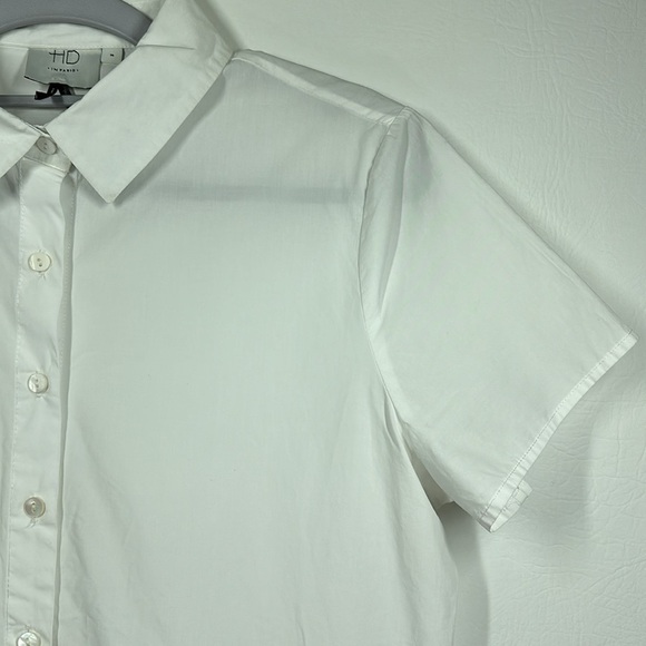 Anthropologie HD in Paris Minimalist Peplum 100% Cotton Top, M - Picture 4 of 7